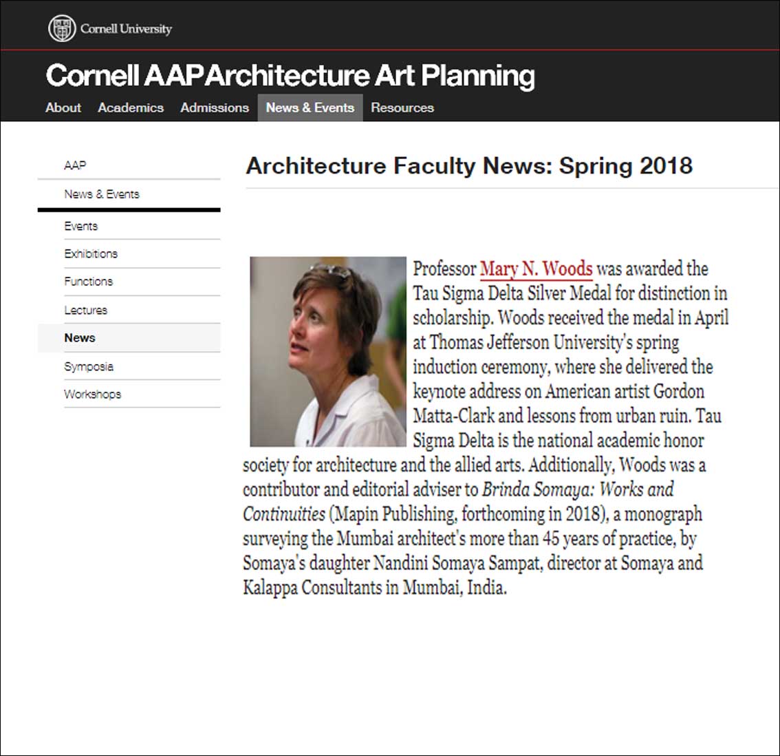 Architecture Faculty News : Spring 2018 ,Cornell AAP Architecture Art Planning - June 2018